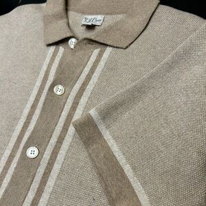 J. Crew Beige and Cream Stripe button up Shirt